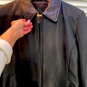 Black leather jacket